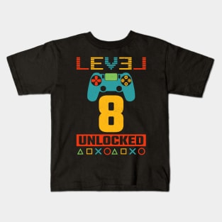 Level 8 Unlocked Kids T-Shirt